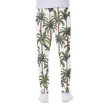Vintage Palm Tree Beach Pattern Print Scuba Joggers