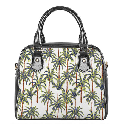 Vintage Palm Tree Beach Pattern Print Shoulder Handbag