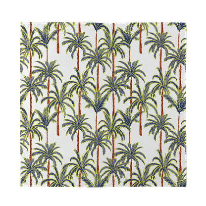 Vintage Palm Tree Beach Pattern Print Silk Bandana