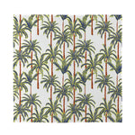 Vintage Palm Tree Beach Pattern Print Silk Bandana