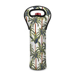 Vintage Palm Tree Beach Pattern Print Single Neoprene Wine Tote