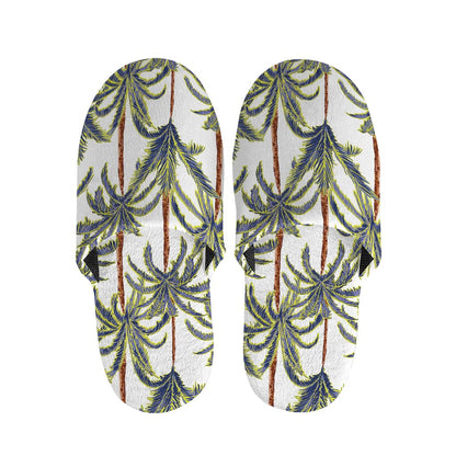 Vintage Palm Tree Beach Pattern Print Slippers