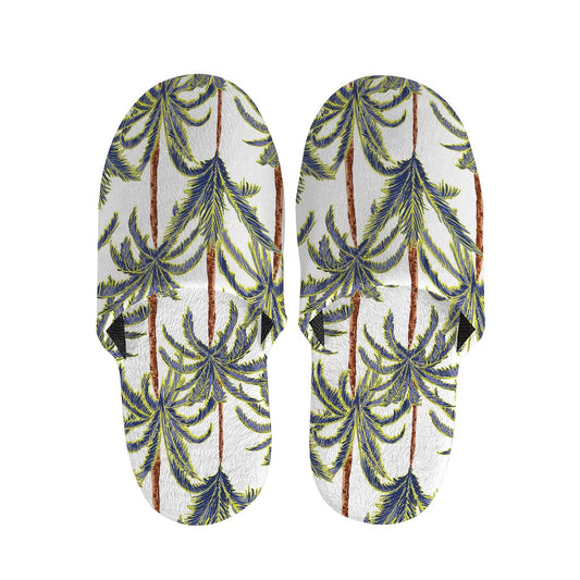 Vintage Palm Tree Beach Pattern Print Slippers
