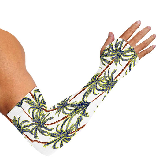 Vintage Palm Tree Beach Pattern Print Sun Protection Arm Sleeves