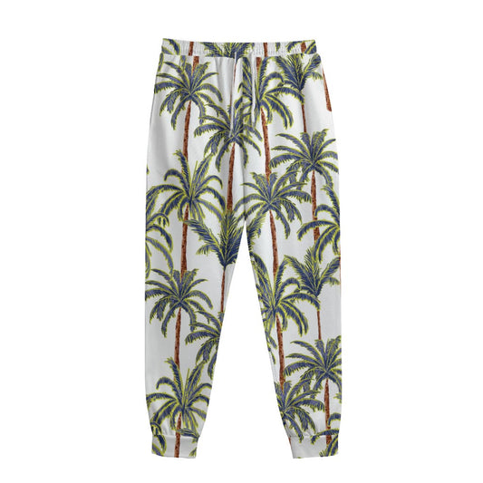 Vintage Palm Tree Beach Pattern Print Sweatpants