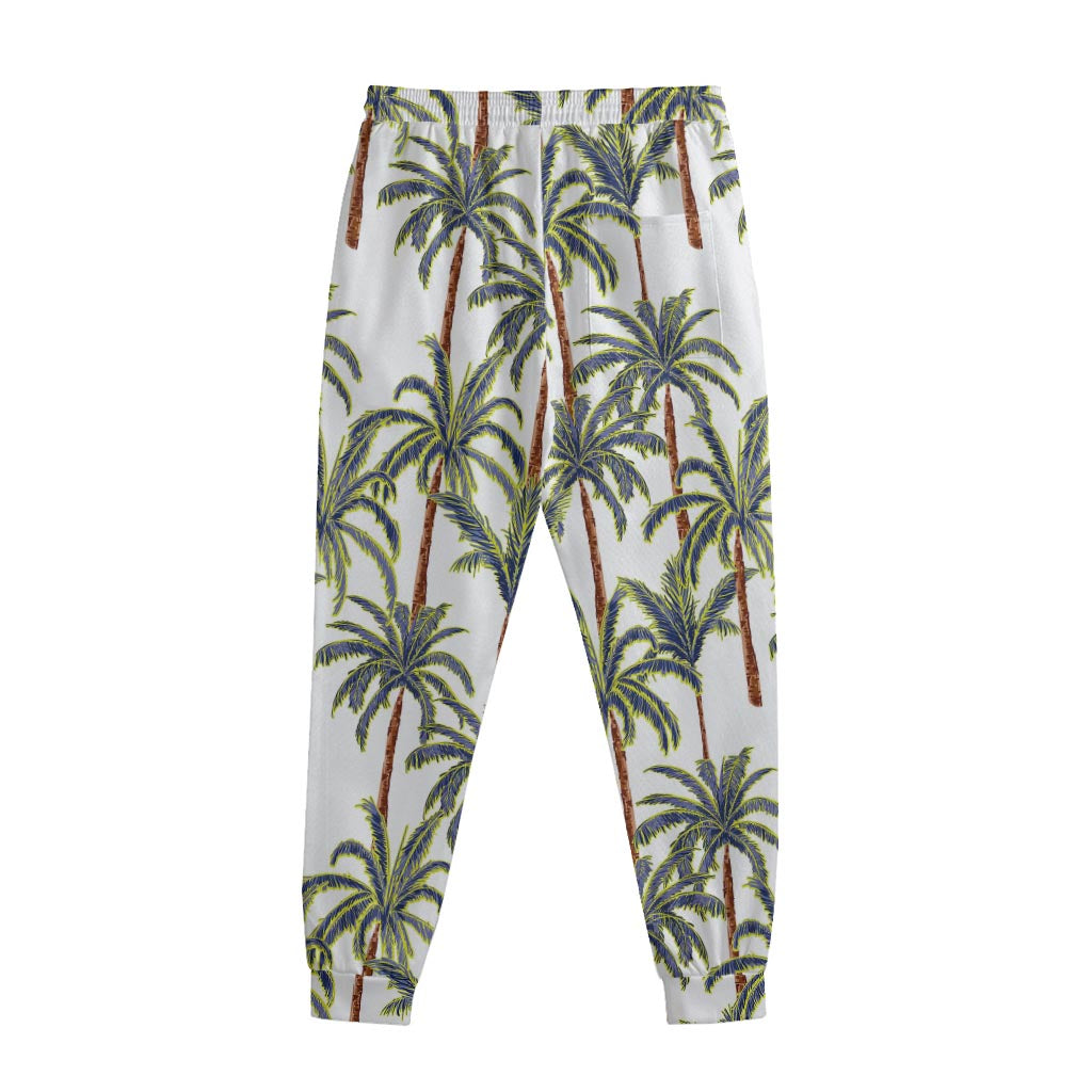 Vintage Palm Tree Beach Pattern Print Sweatpants