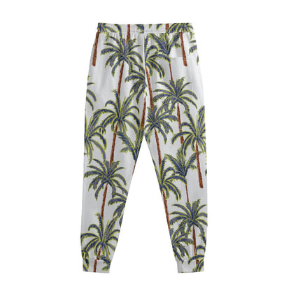Vintage Palm Tree Beach Pattern Print Sweatpants