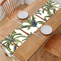 Vintage Palm Tree Beach Pattern Print Table Runner