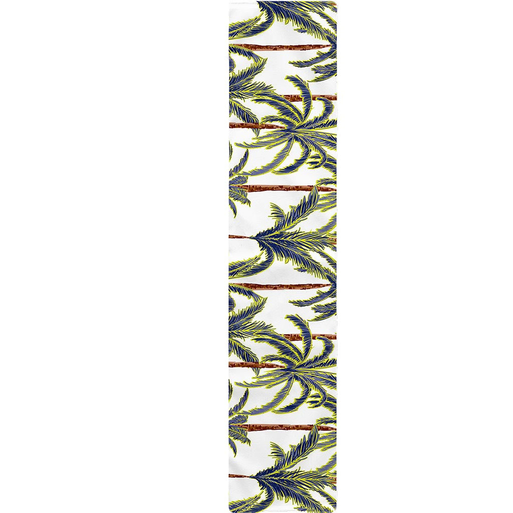 Vintage Palm Tree Beach Pattern Print Table Runner