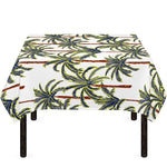 Vintage Palm Tree Beach Pattern Print Tablecloth