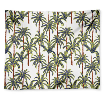 Vintage Palm Tree Beach Pattern Print Tapestry