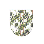 Vintage Palm Tree Beach Pattern Print Toilet Lid Cover
