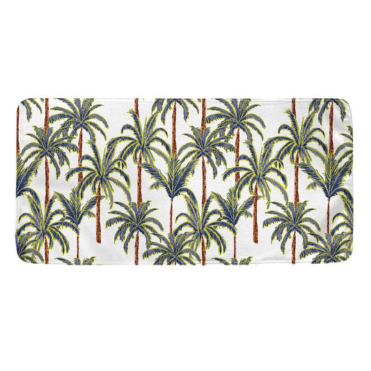 Vintage Palm Tree Beach Pattern Print Towel