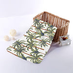 Vintage Palm Tree Beach Pattern Print Towel