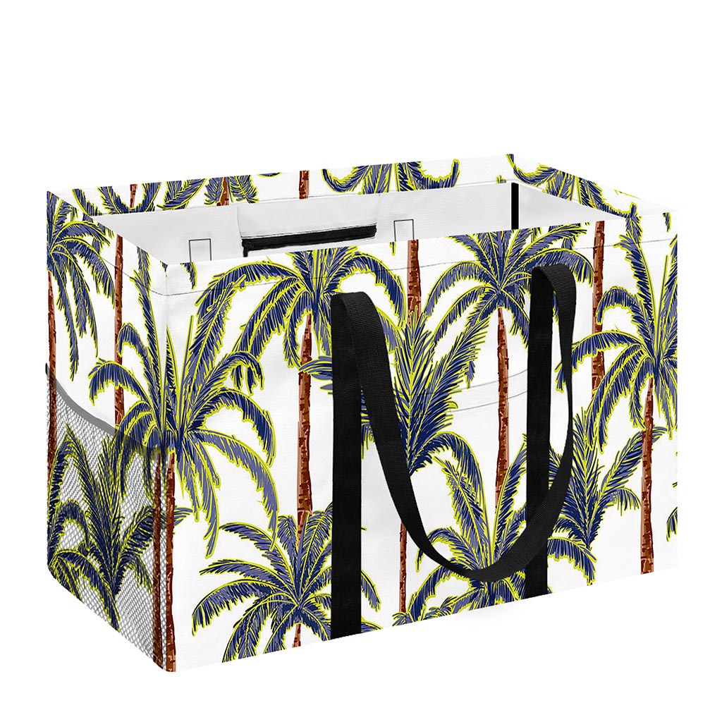 Vintage Palm Tree Beach Pattern Print Utility Tote Bag