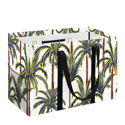 Vintage Palm Tree Beach Pattern Print Utility Tote Bag