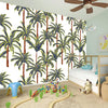 Vintage Palm Tree Beach Pattern Print Wall Sticker