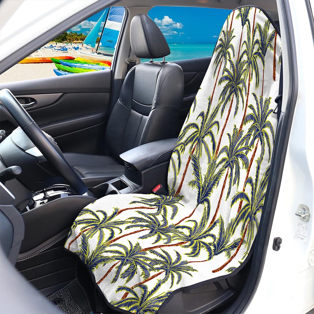 Vintage Palm Tree Beach Pattern Print Waterproof Car Seat Cover