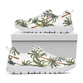 Vintage Palm Tree Beach Pattern Print White Running Shoes