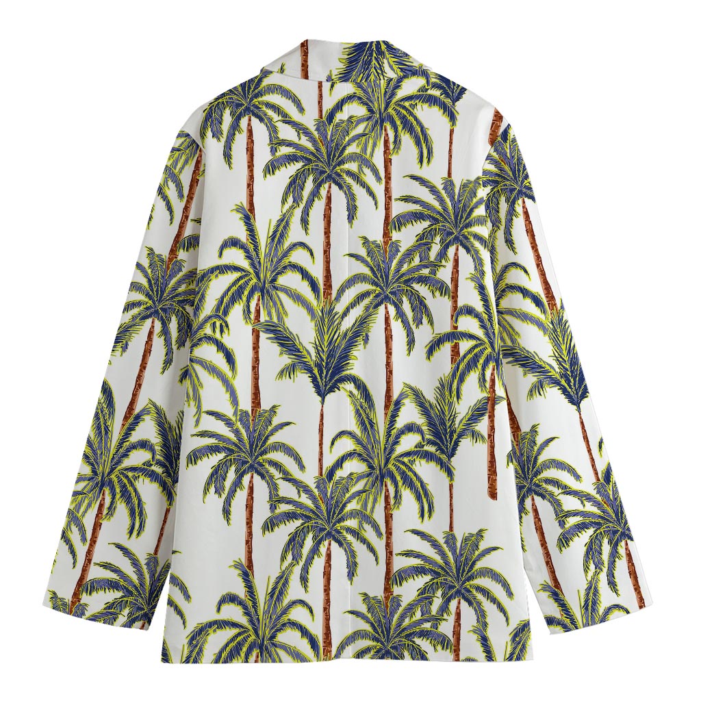 Vintage Palm Tree Beach Pattern Print Women's Blazer