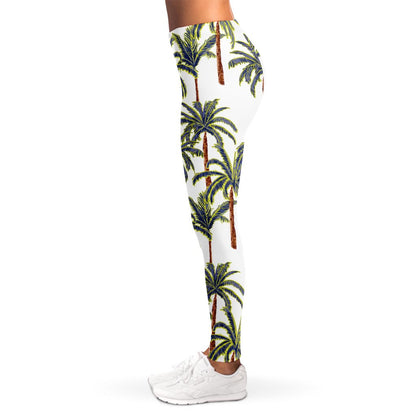 Vintage Palm Tree Beach Pattern Print Women's Leggings