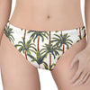 Vintage Palm Tree Beach Pattern Print Women's Thong