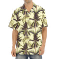 Vintage Palm Tree Pattern Print Aloha Shirt