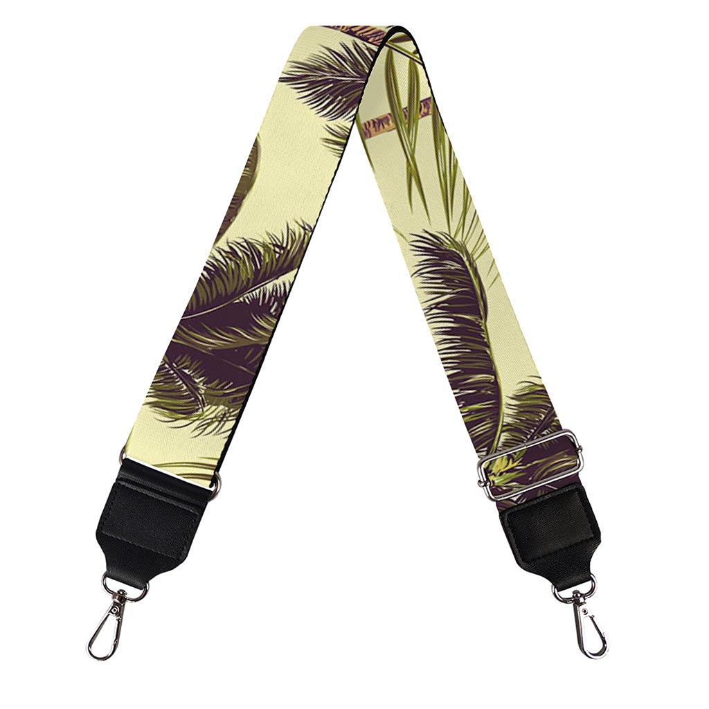 Vintage Palm Tree Pattern Print Bag Strap