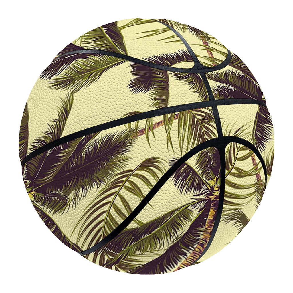 Vintage Palm Tree Pattern Print Basketball