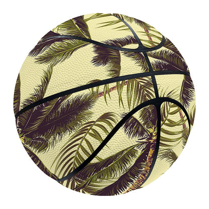 Vintage Palm Tree Pattern Print Basketball