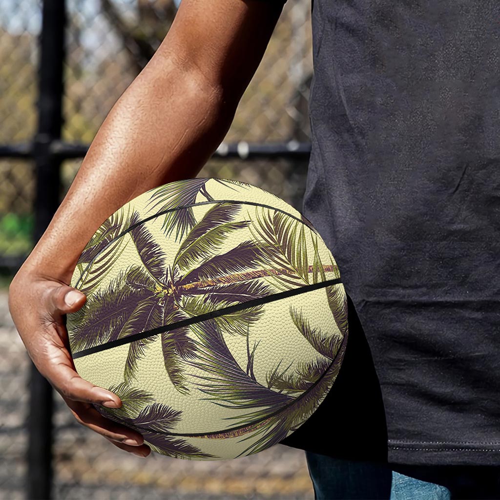Vintage Palm Tree Pattern Print Basketball