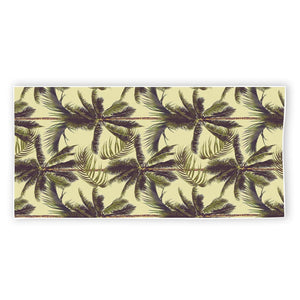 Vintage Palm Tree Pattern Print Beach Towel