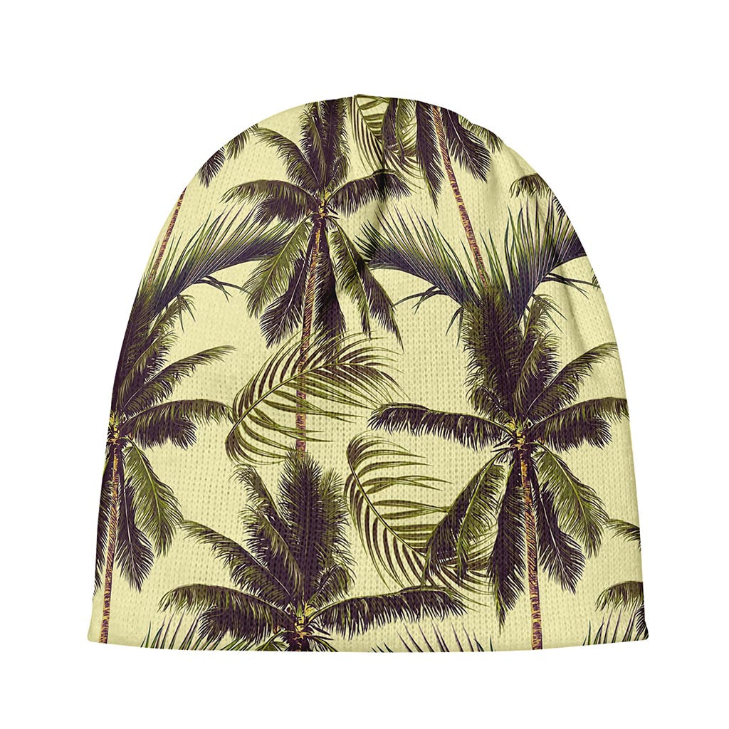 Vintage Palm Tree Pattern Print Beanie