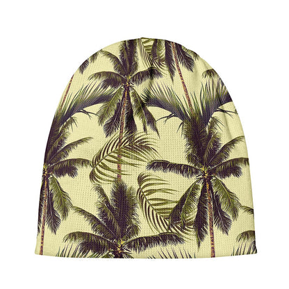 Vintage Palm Tree Pattern Print Beanie