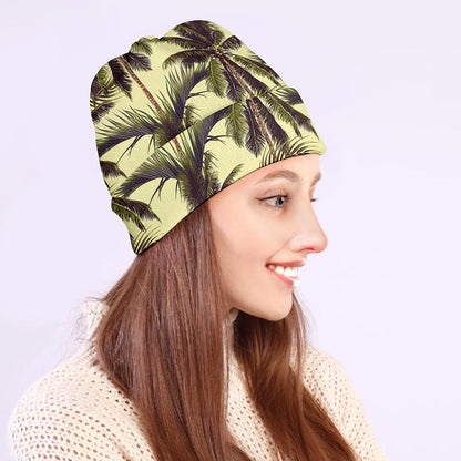Vintage Palm Tree Pattern Print Beanie