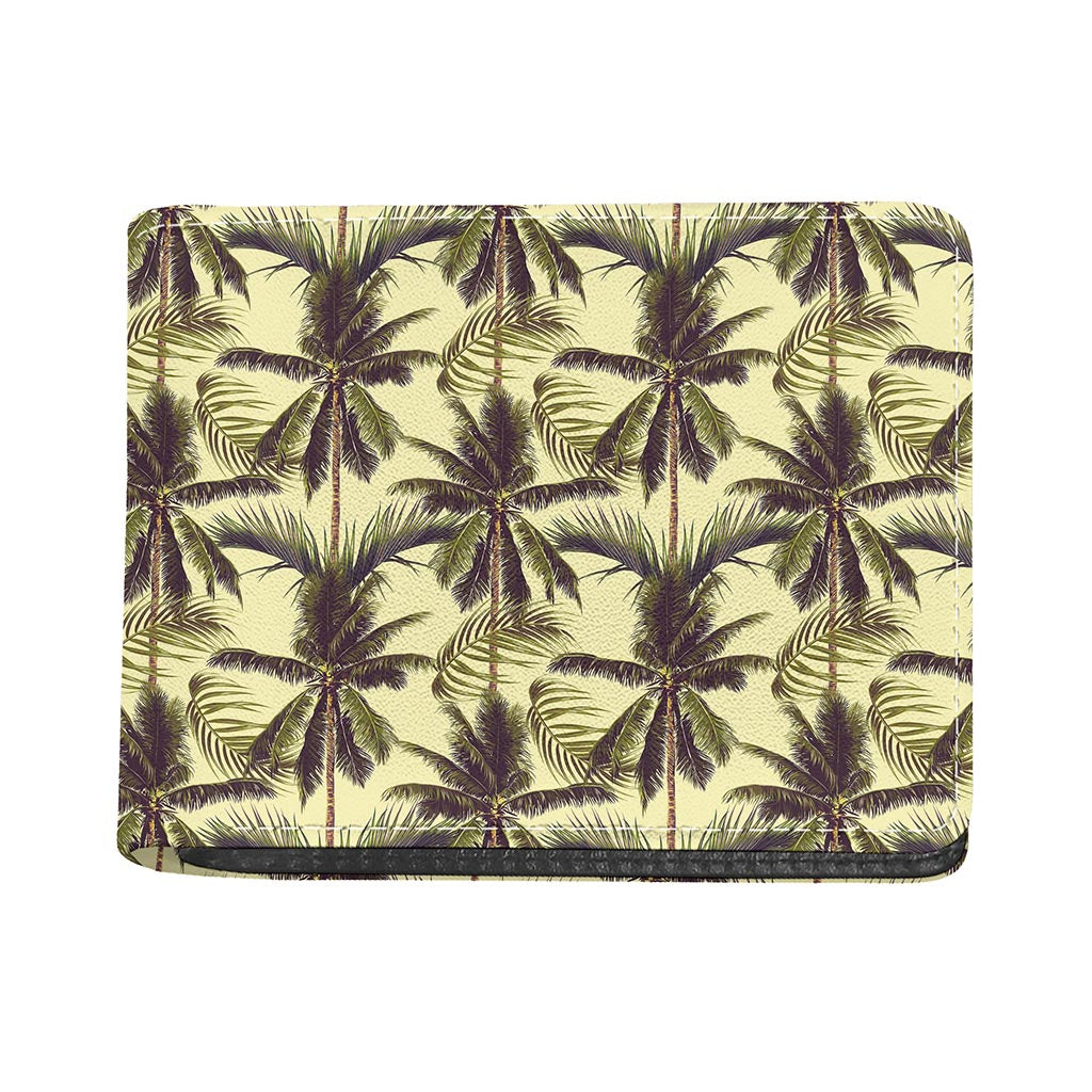 Vintage Palm Tree Pattern Print Bifold Wallet