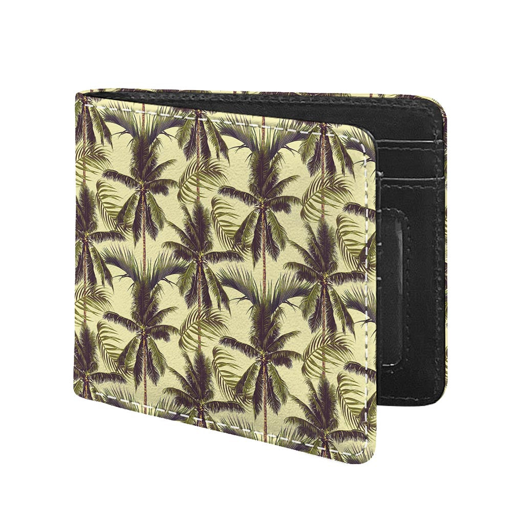 Vintage Palm Tree Pattern Print Bifold Wallet