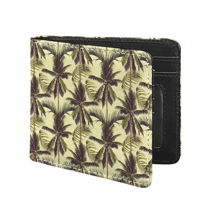 Vintage Palm Tree Pattern Print Bifold Wallet