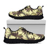 Vintage Palm Tree Pattern Print Black Running Shoes