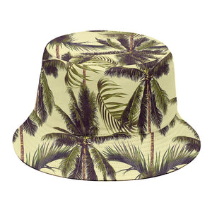 Vintage Palm Tree Pattern Print Bucket Hat