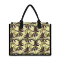 Vintage Palm Tree Pattern Print Canvas Tote Bag