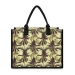 Vintage Palm Tree Pattern Print Canvas Tote Bag