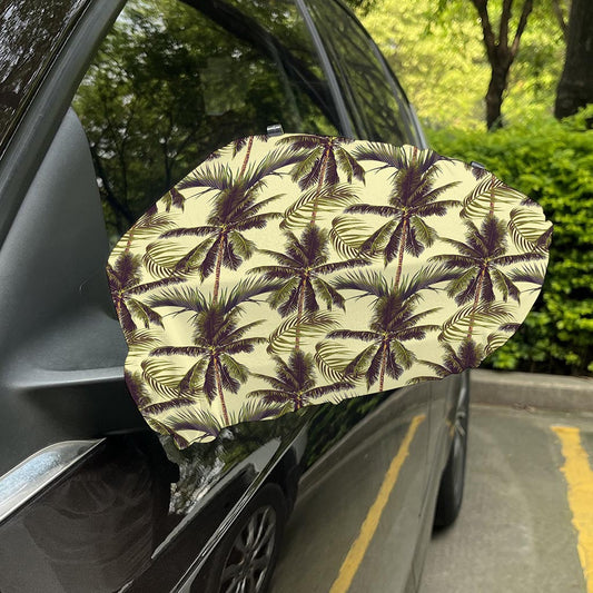 Vintage Palm Tree Pattern Print Car Side Mirror Covers