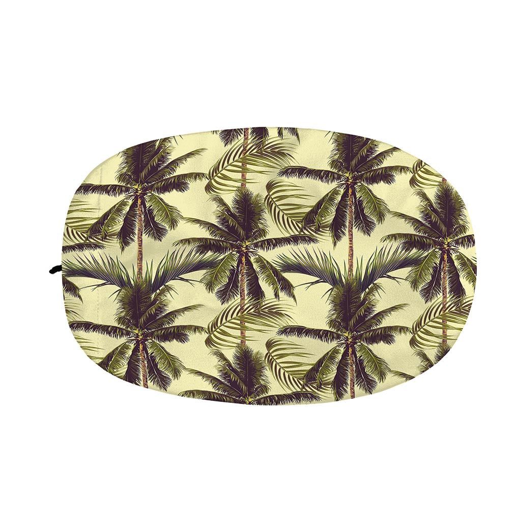 Vintage Palm Tree Pattern Print Car Side Mirror Covers