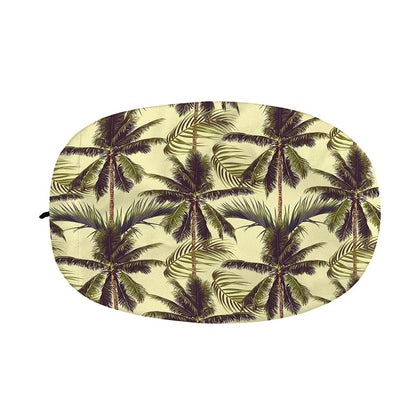 Vintage Palm Tree Pattern Print Car Side Mirror Covers