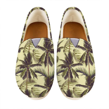 Vintage Palm Tree Pattern Print Casual Shoes