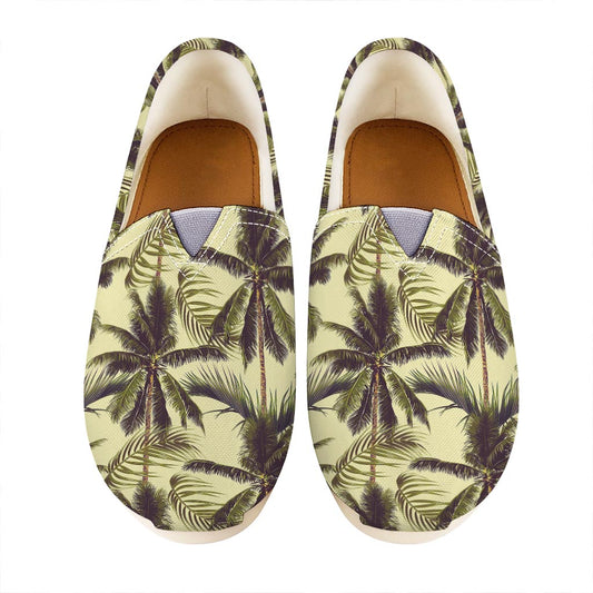 Vintage Palm Tree Pattern Print Casual Shoes