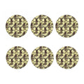 Vintage Palm Tree Pattern Print Coaster Set