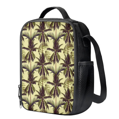Vintage Palm Tree Pattern Print Crossbody Lunch Bag