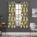 Vintage Palm Tree Pattern Print Curtain